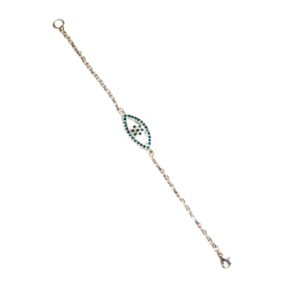 Eye of Horus Blue Crystal Link Bracelet - Picture 4 of 13